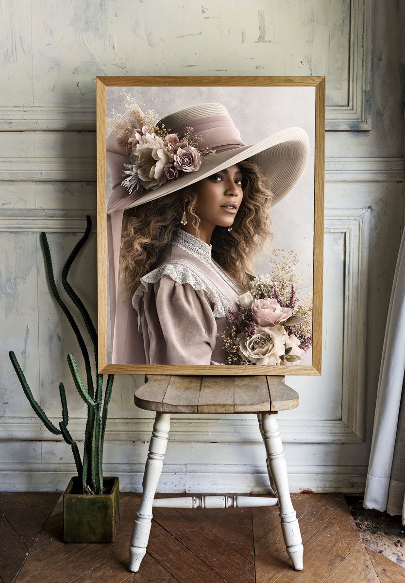 Floral Portrait Fashion Poster. room preview