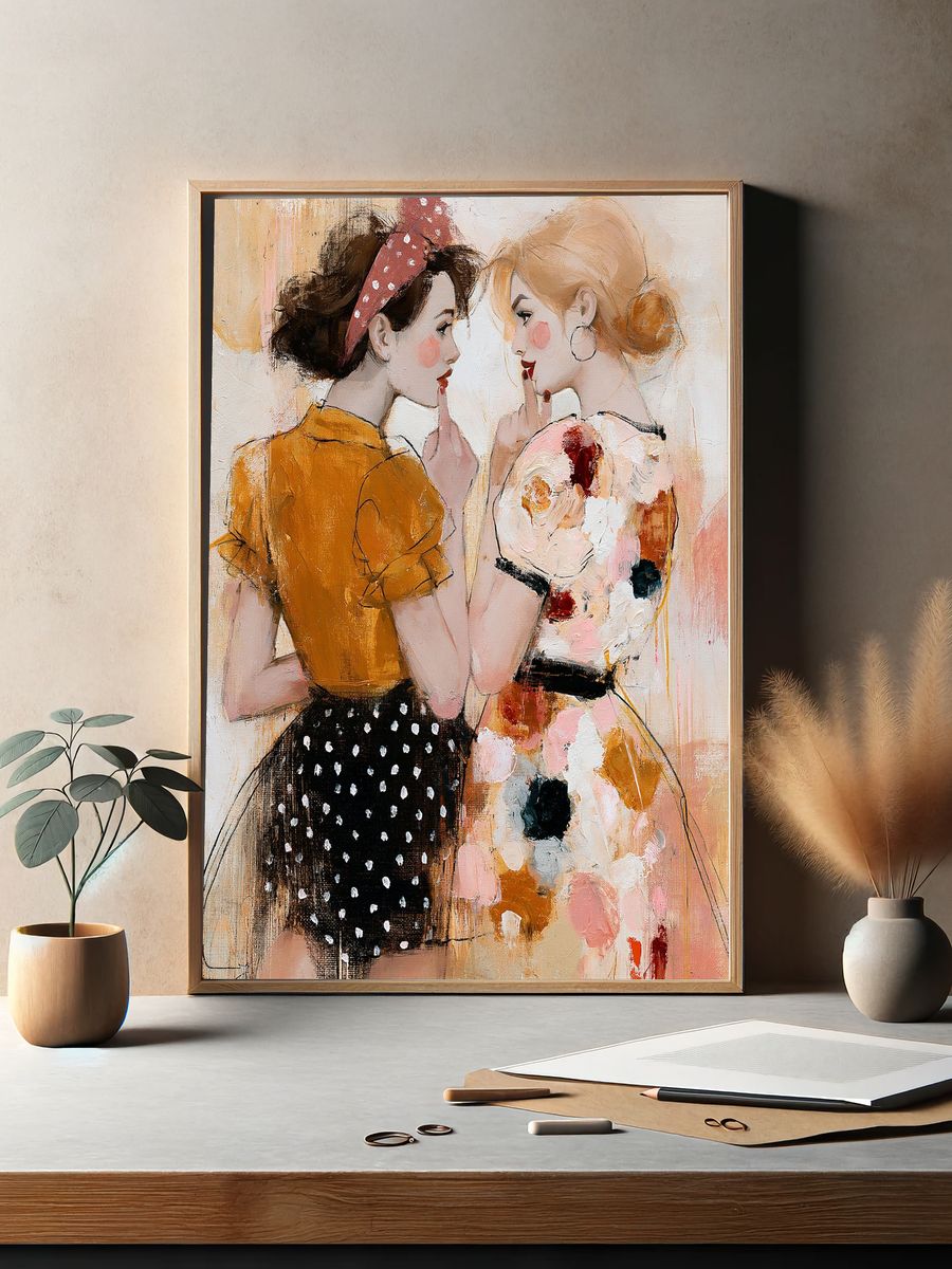 Fashion Girls Portrait Poster. — room view 2