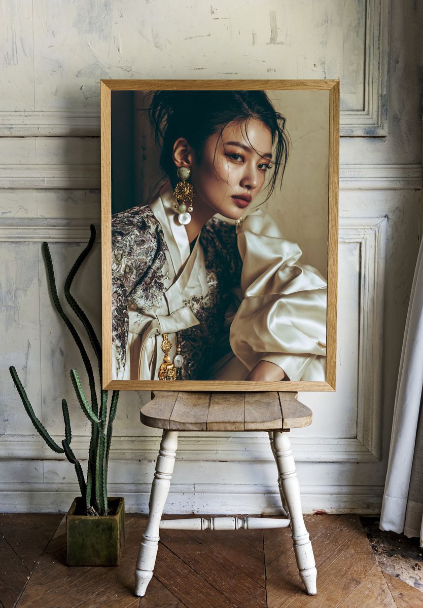 Elegant Fashion Portrait Poster. — room view 1