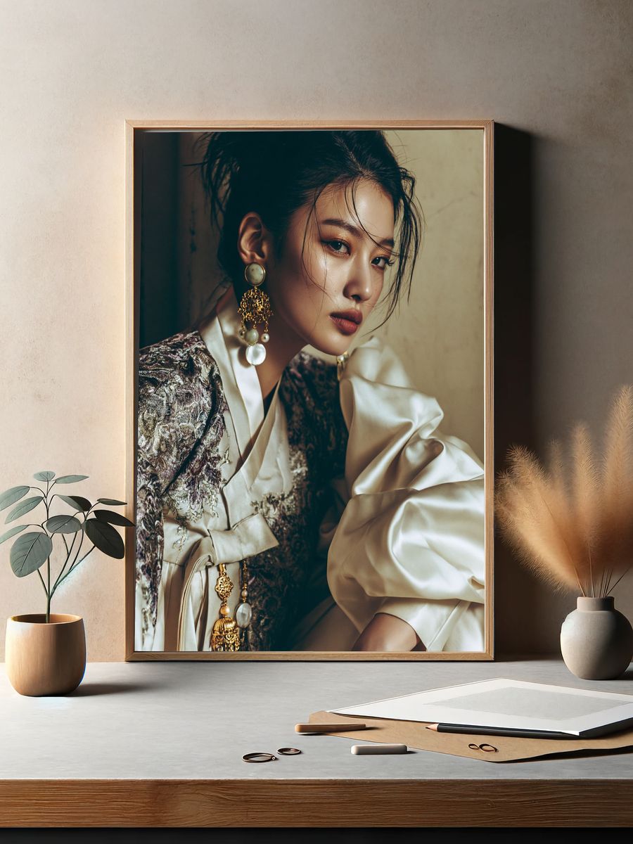 Elegant Fashion Portrait Poster. — room view 2