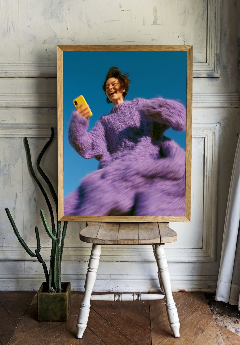 Joyful Fashion Portrait Poster. — room view 1