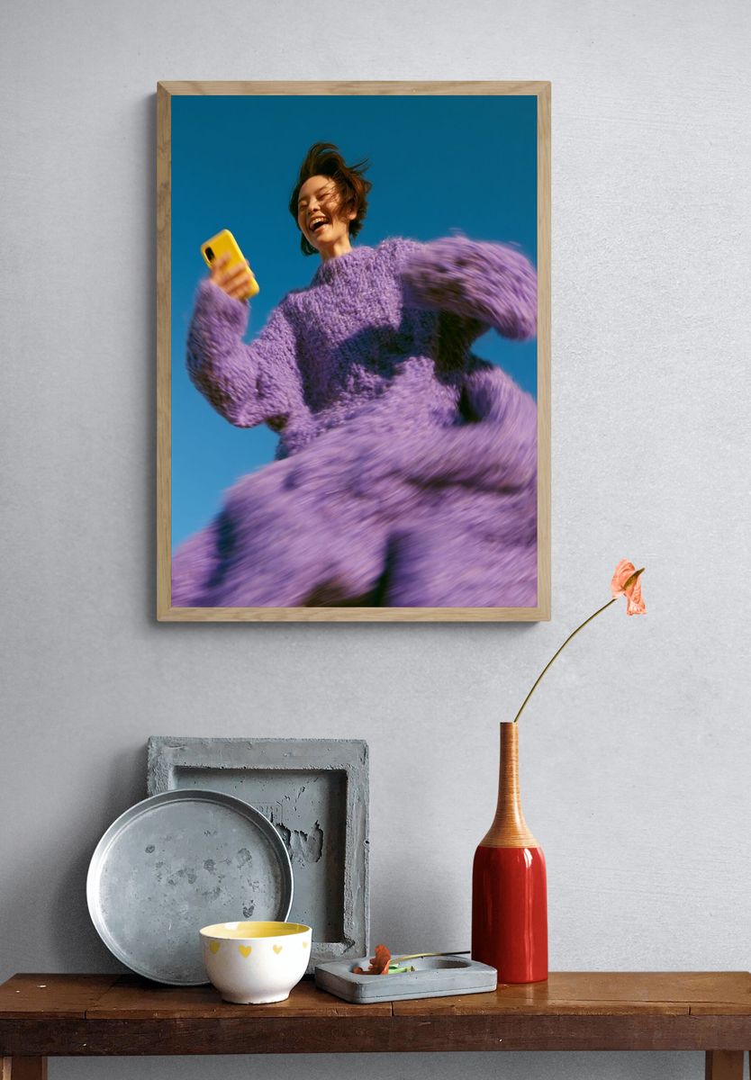 Joyful Fashion Portrait Poster. — room view 3