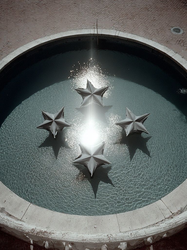 Star Fountain Surrealism Print. poster — fine-art art