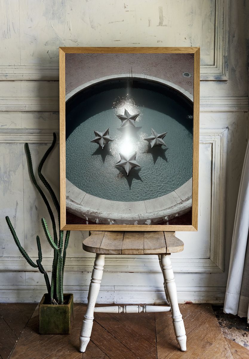 Star Fountain Surrealism Print. — room view 1