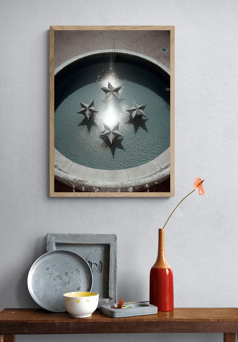 Star Fountain Surrealism Print. — room view 3