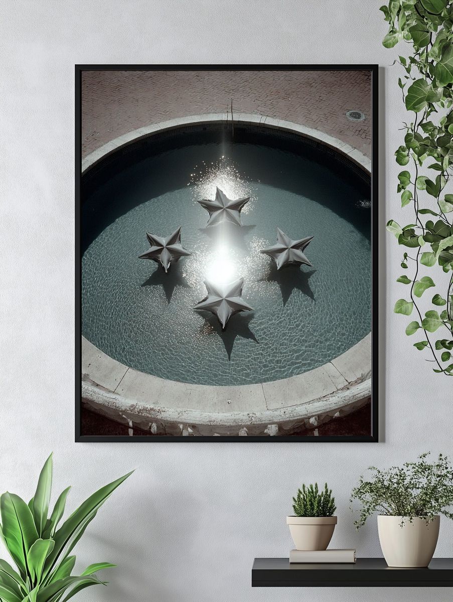 Star Fountain Surrealism Print. — room view 4