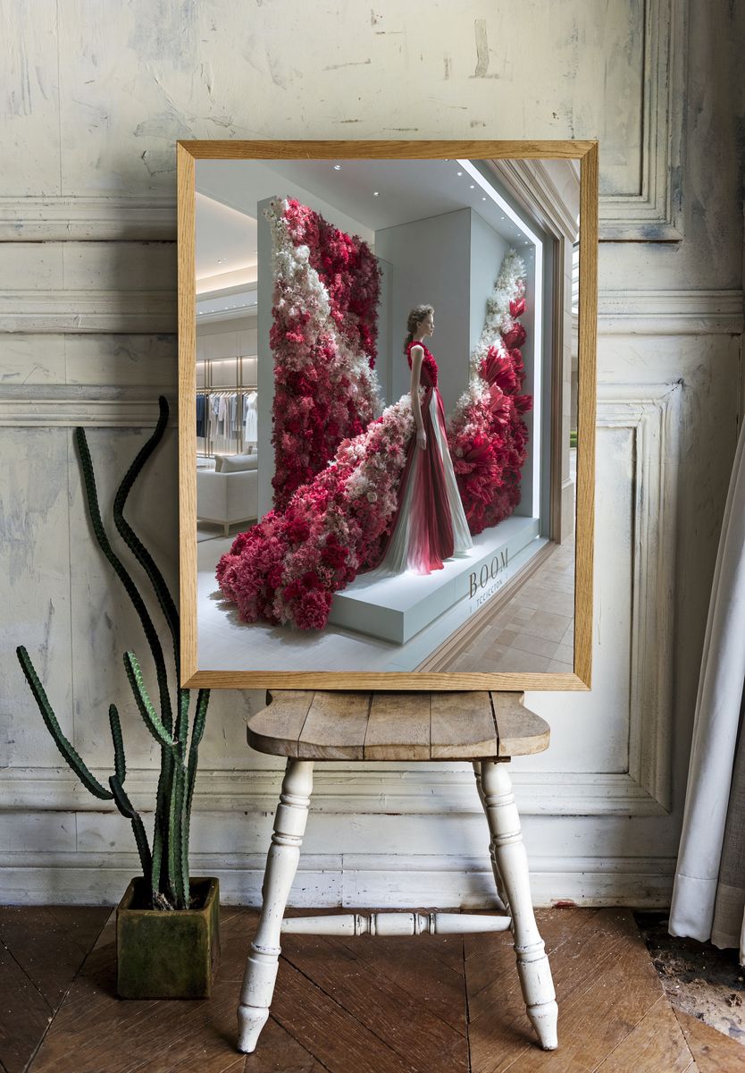Floral Couture Fashion Poster. room preview