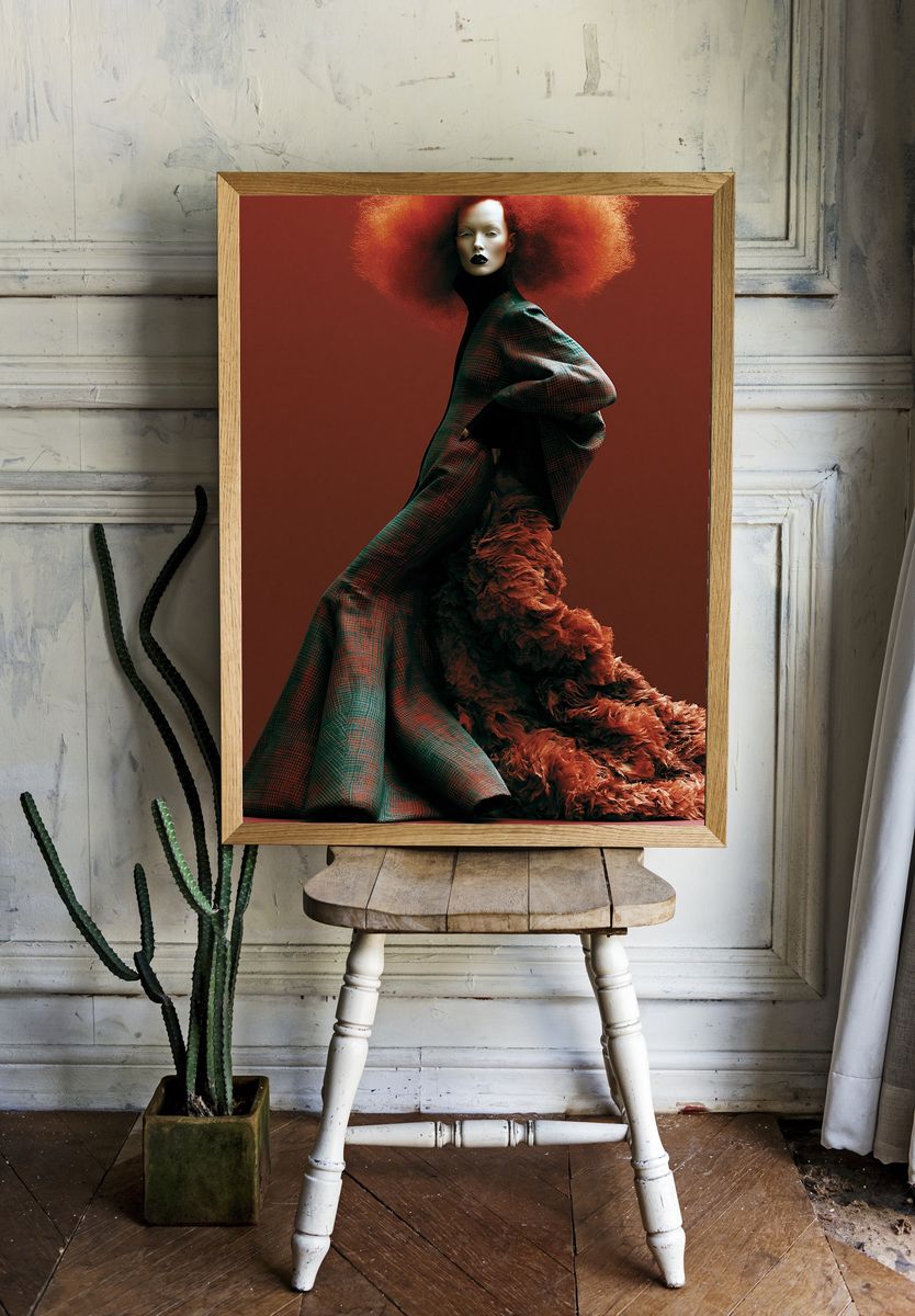 Avant-Garde Fashion Portrait Poster. — room view 1