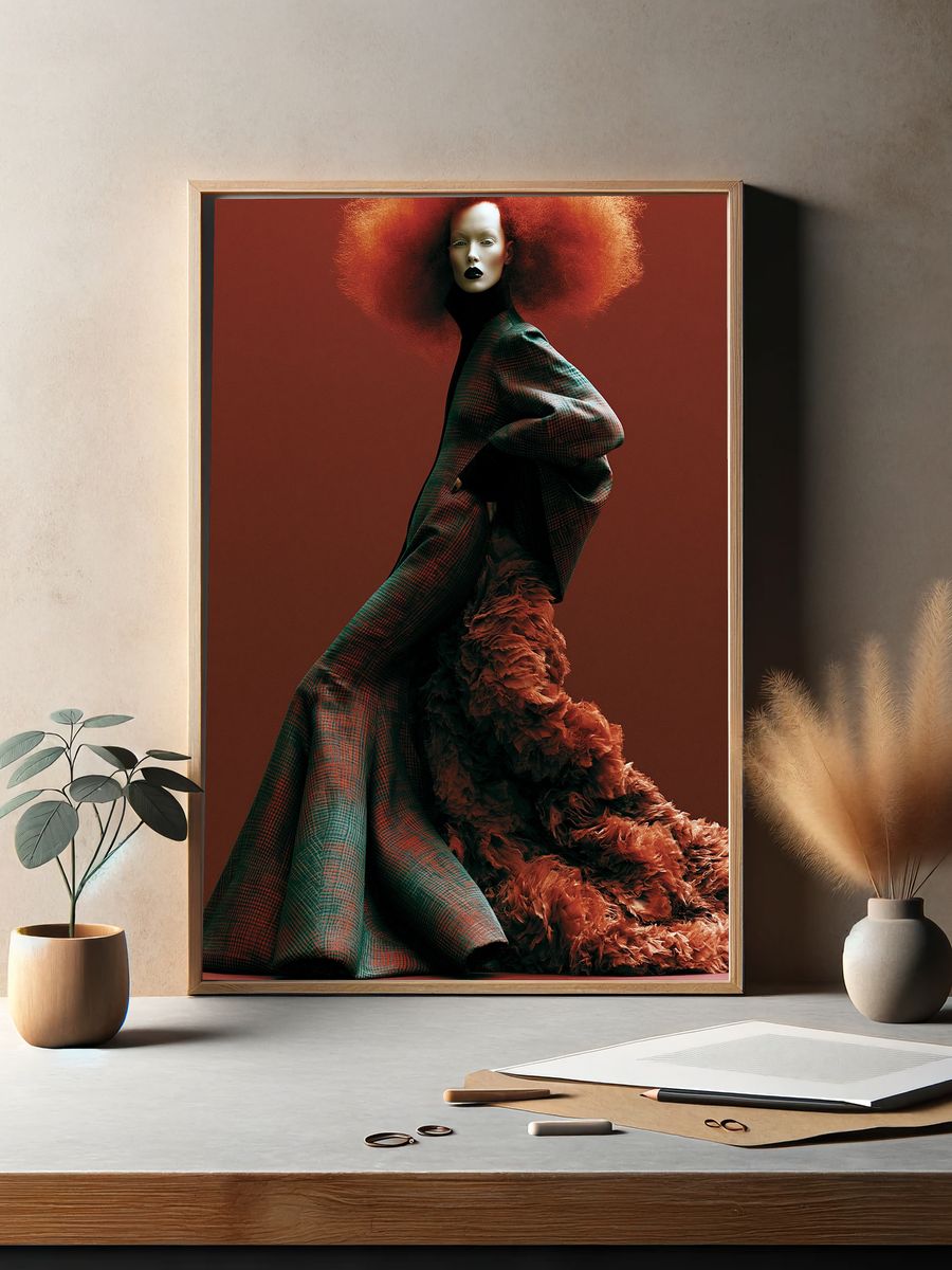 Avant-Garde Fashion Portrait Poster. — room view 2