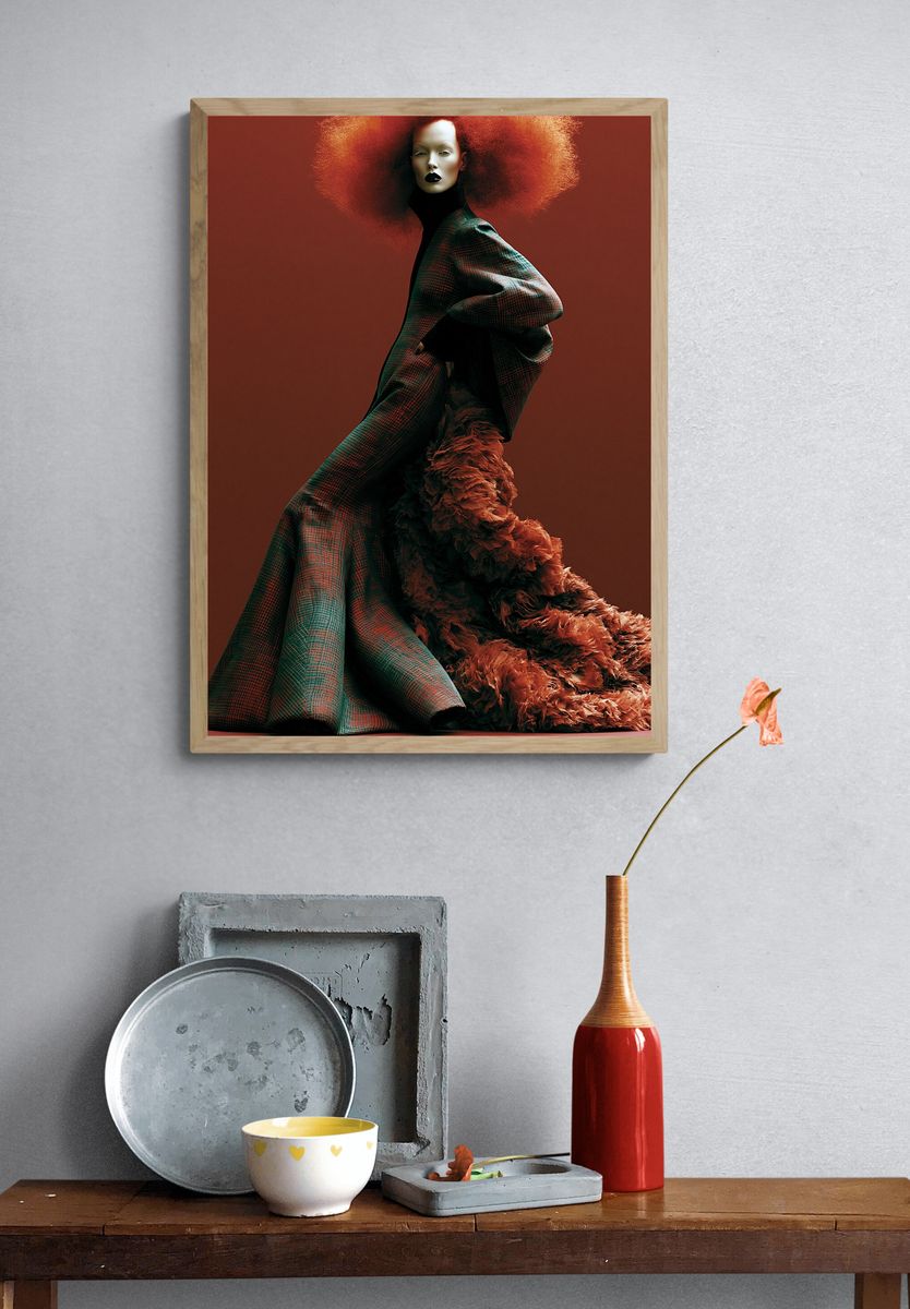 Avant-Garde Fashion Portrait Poster. — room view 3