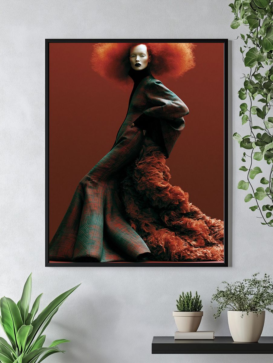 Avant-Garde Fashion Portrait Poster. — room view 4