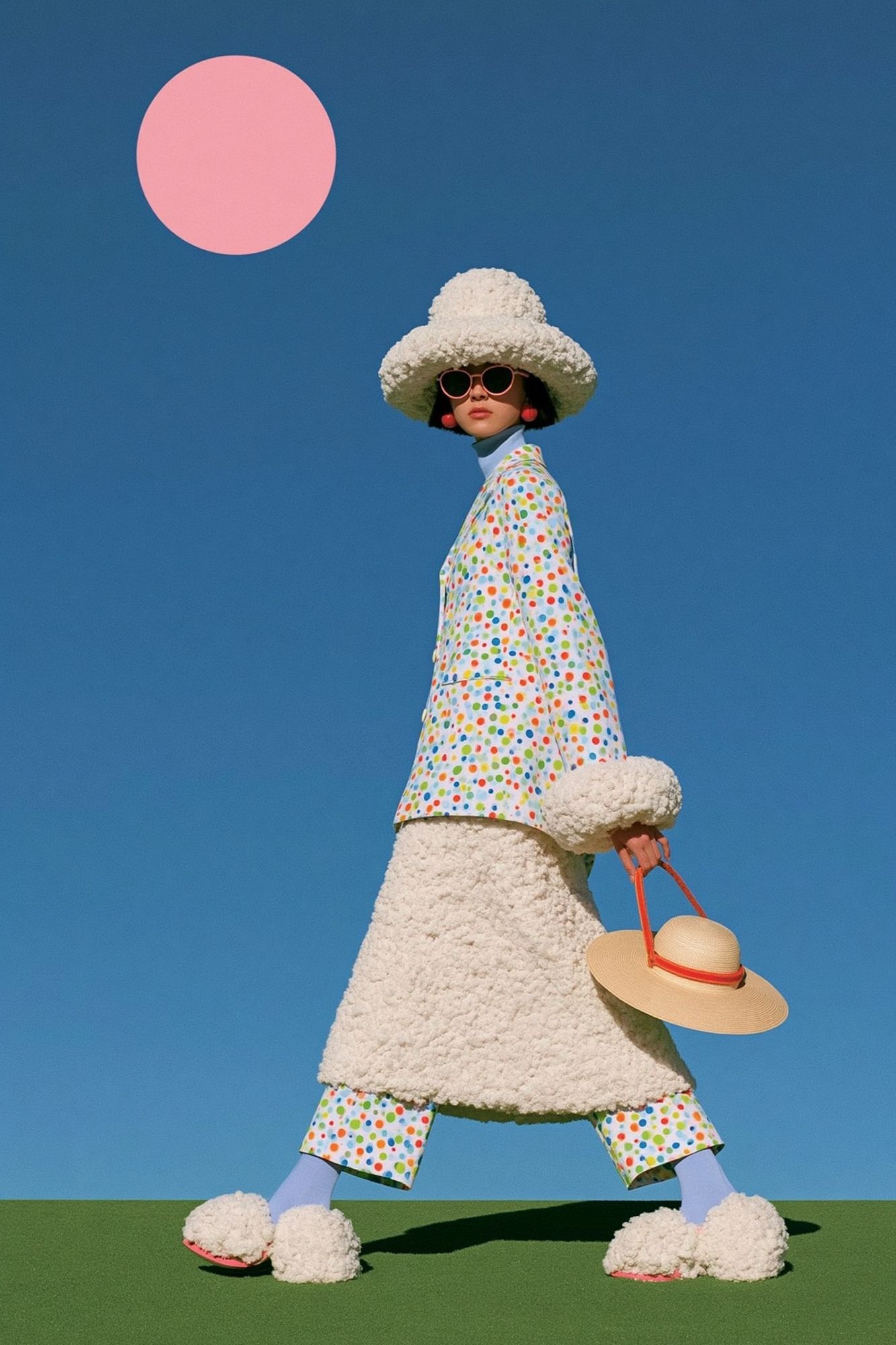 Playful Fashion Portrait Poster. poster detail