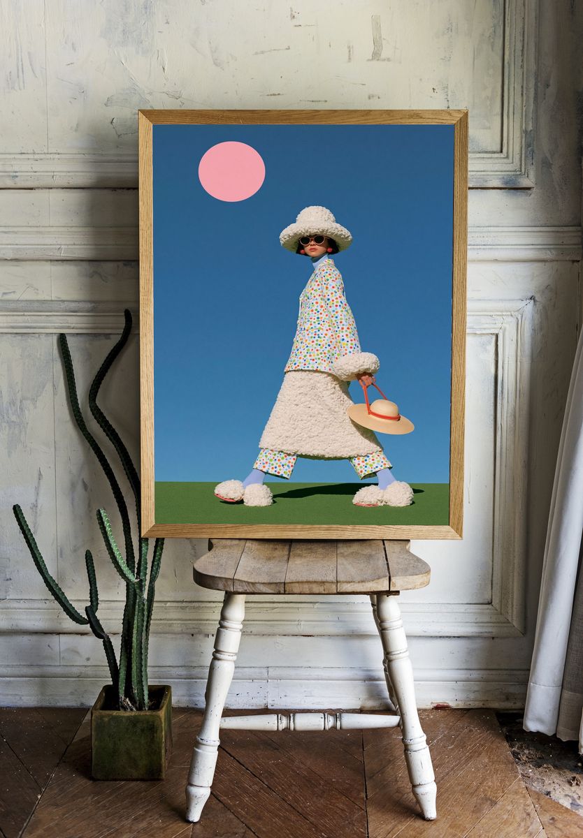 Playful Fashion Portrait Poster. room preview