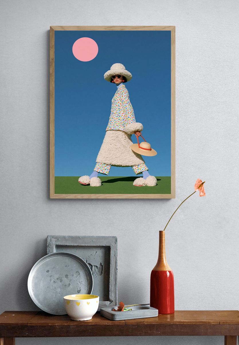 Playful Fashion Portrait Poster. — room view 3