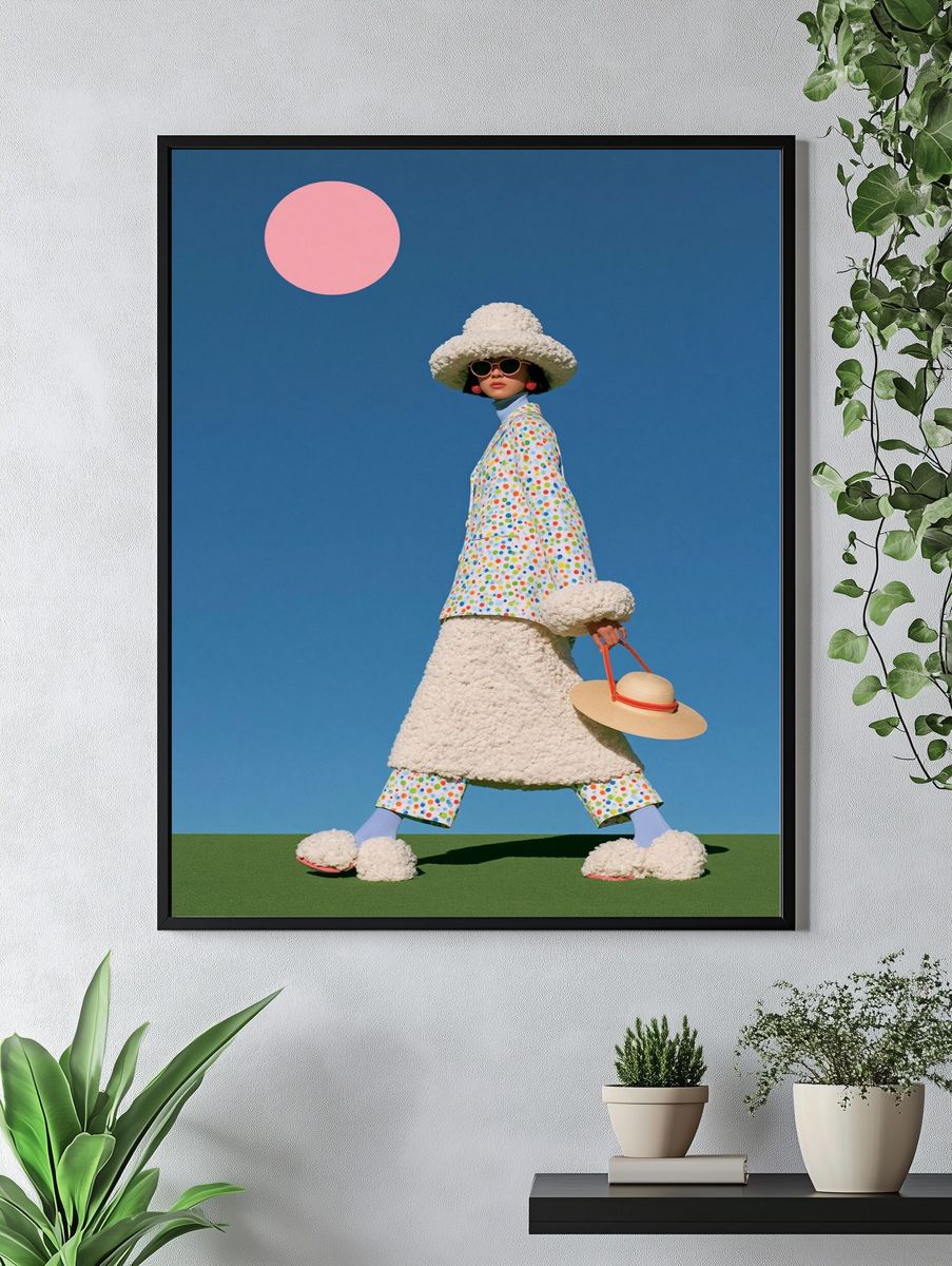 Playful Fashion Portrait Poster. — room view 4