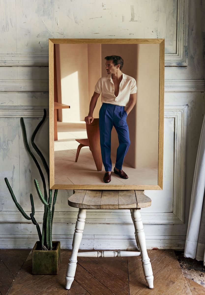 Elegant Menswear Portrait Print. room preview