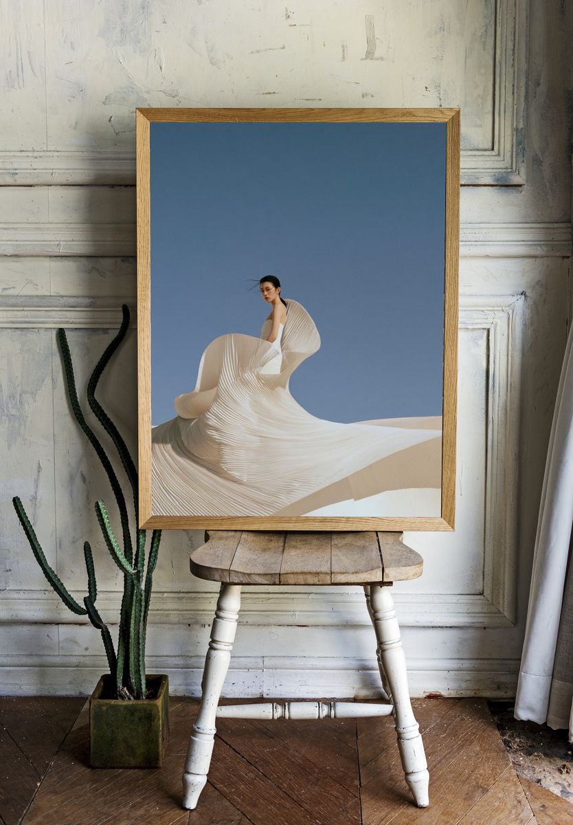 Avant-Garde Fashion Portrait Poster. room preview