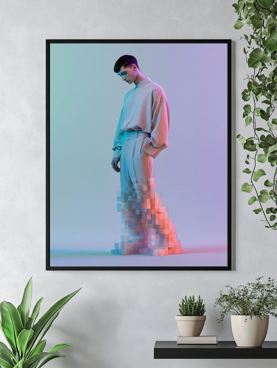Glitch Fashion Portrait Print. — room view 4