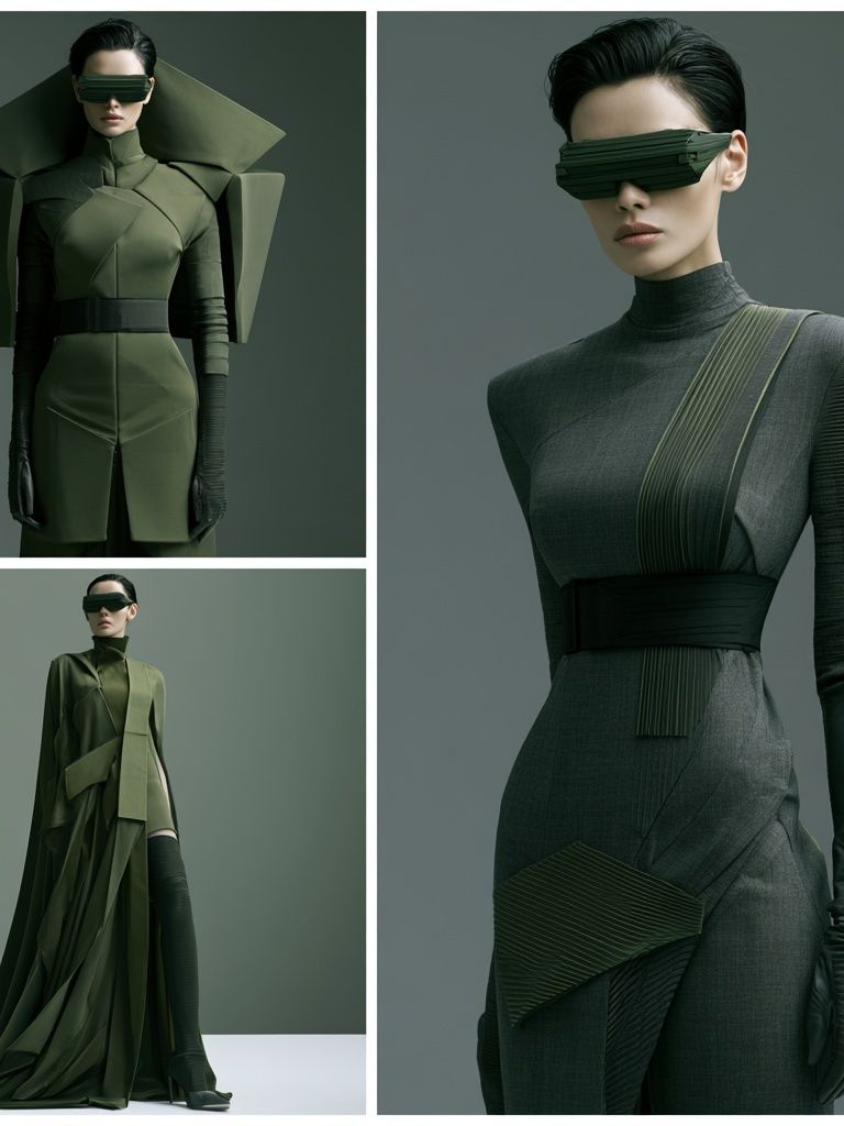 Avant-Garde Fashion Portrait Poster. poster detail
