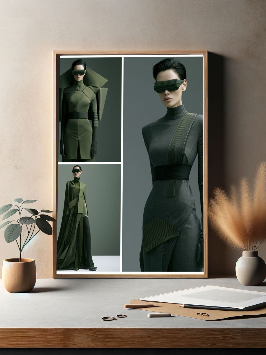Avant-Garde Fashion Portrait Poster. — room view 2