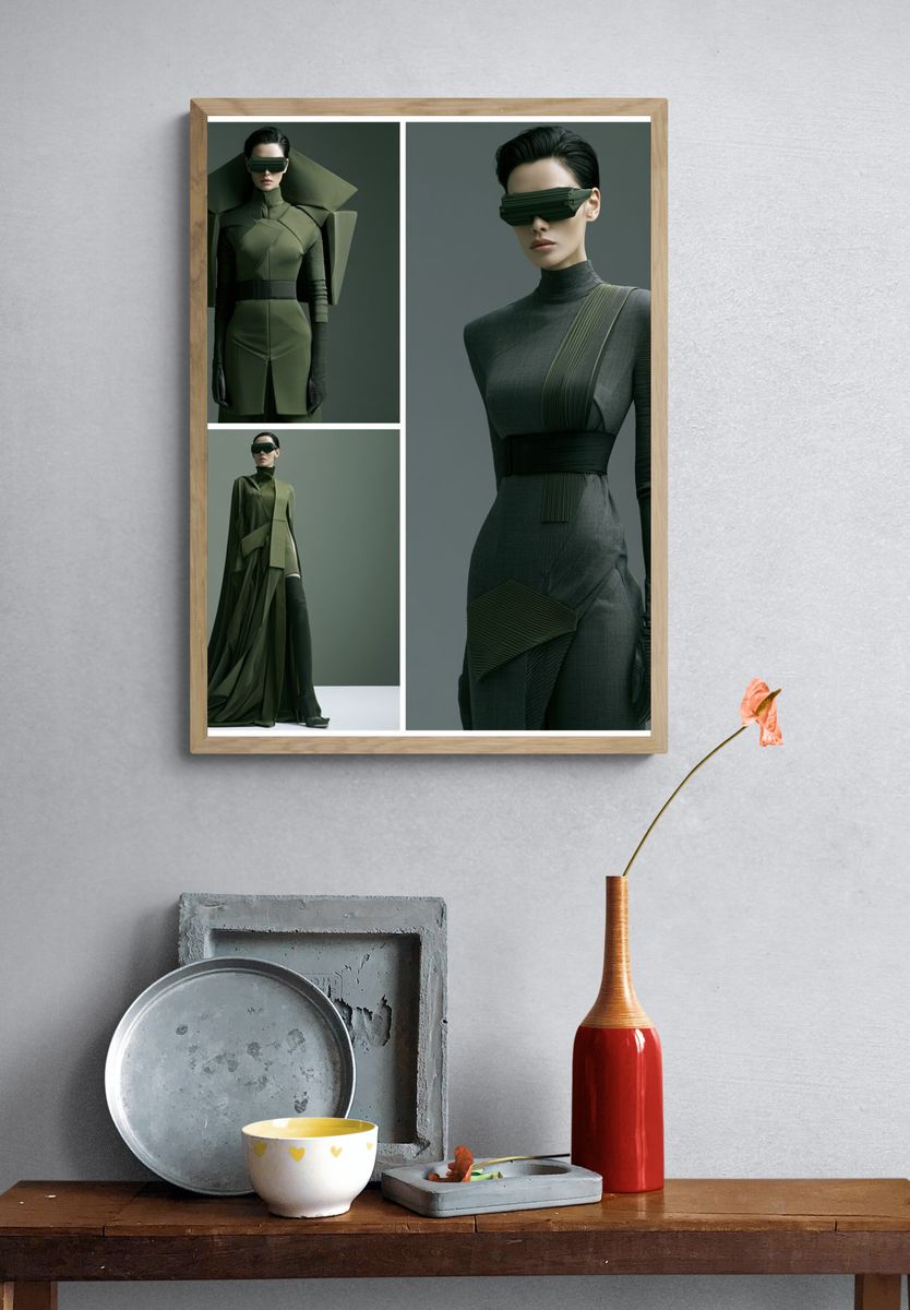Avant-Garde Fashion Portrait Poster. — room view 3