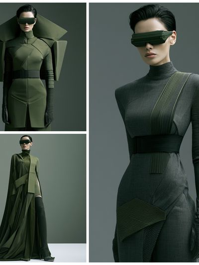 Avant-Garde Fashion Portrait Poster.