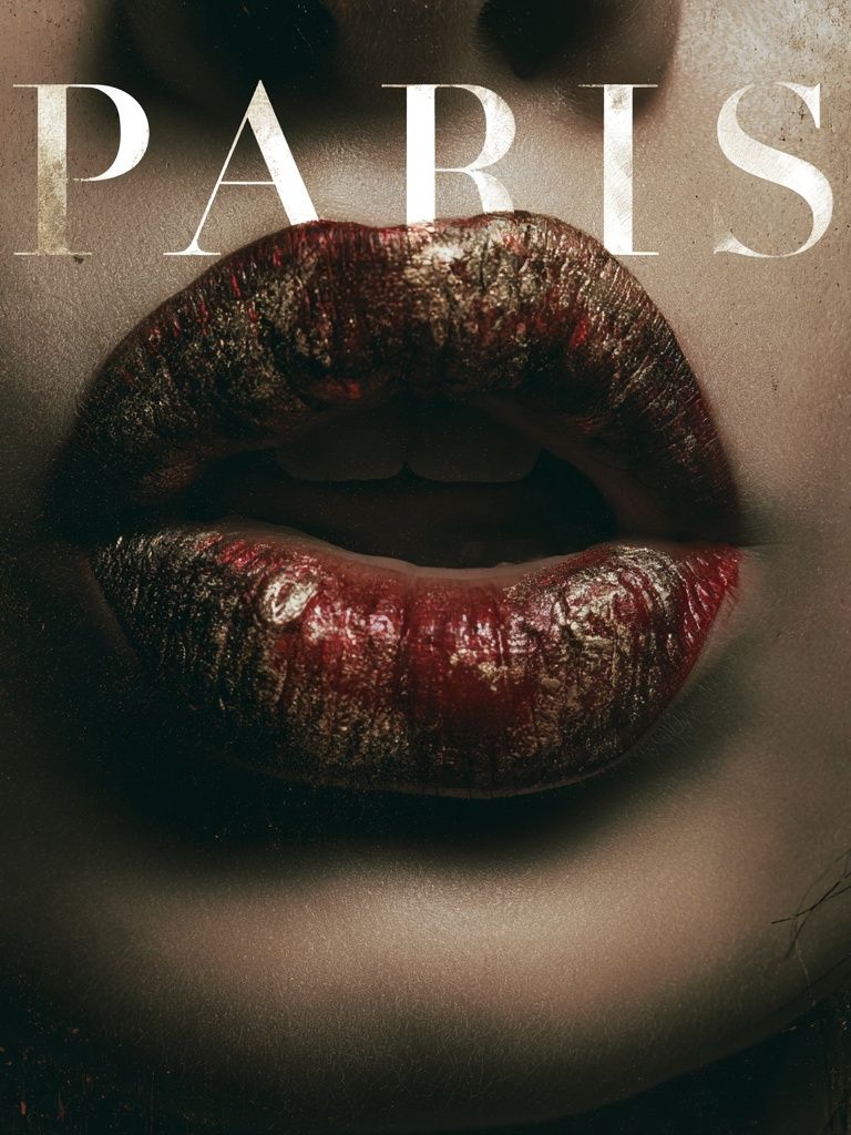 Paris Lips Fashion Poster. poster detail