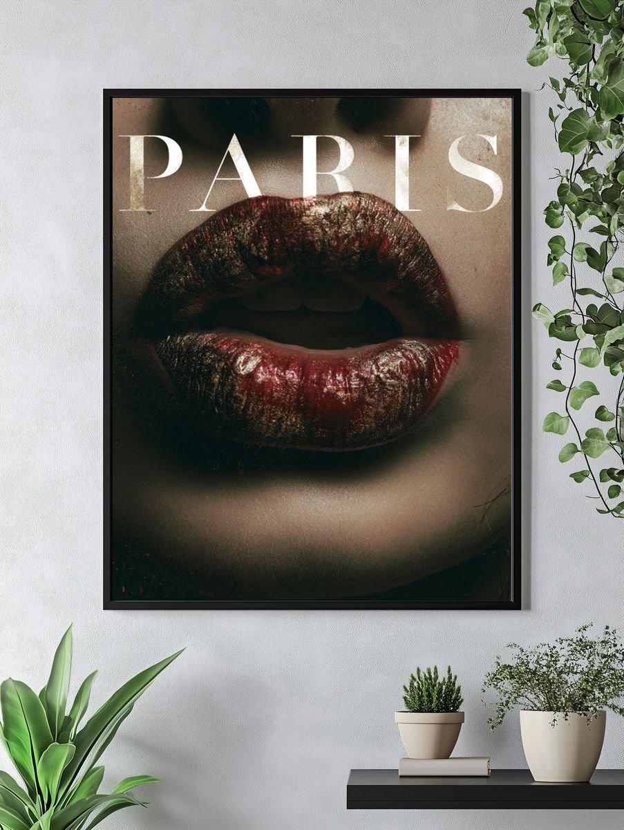Paris Lips Fashion Poster. — room view 4