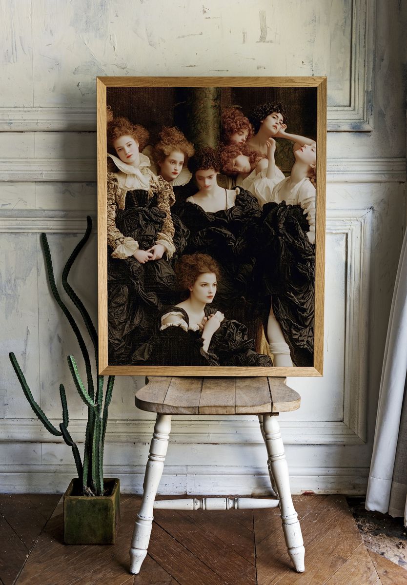 Baroque Fashion Portrait Poster. — room view 1