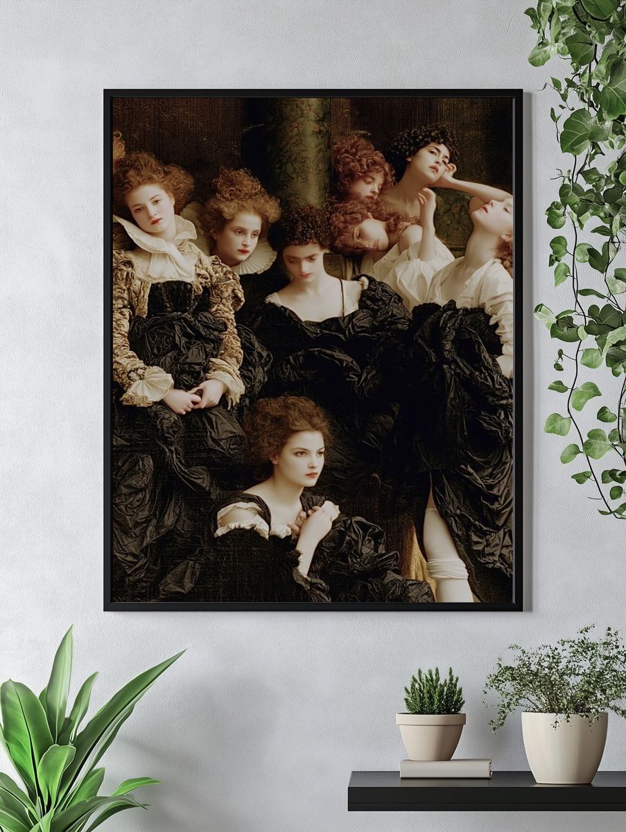 Baroque Fashion Portrait Poster. — room view 4