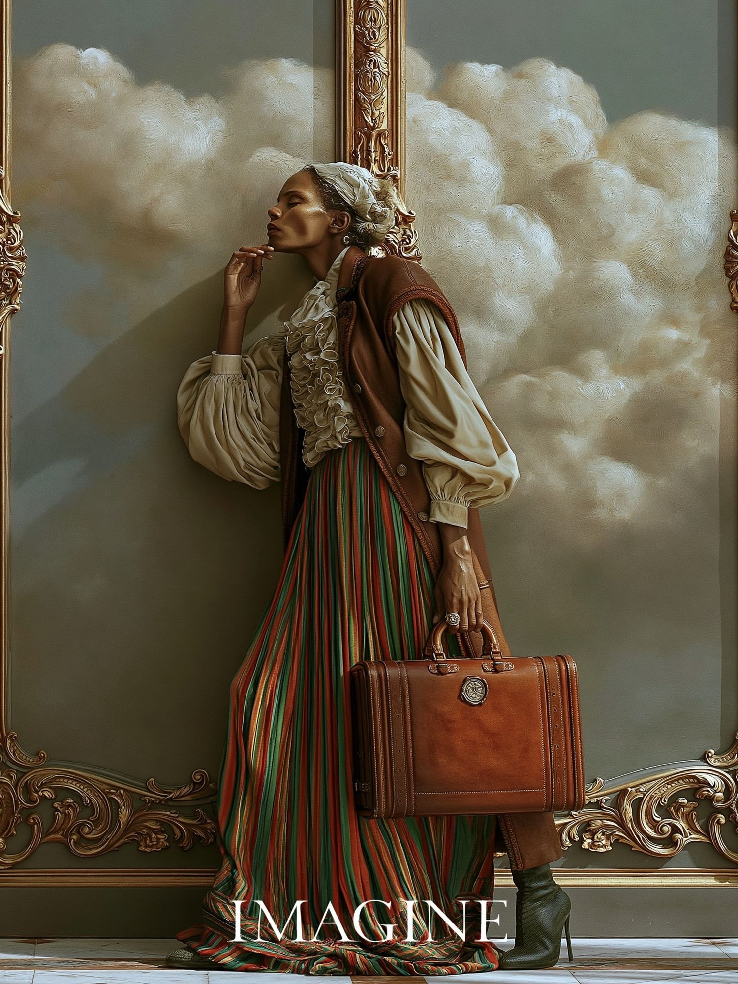 Fashion Portrait Cloudscape Poster. poster detail
