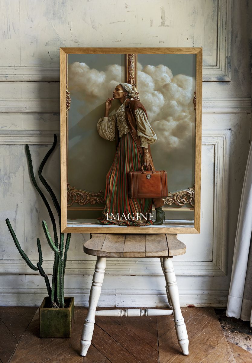 Fashion Portrait Cloudscape Poster. — room view 1
