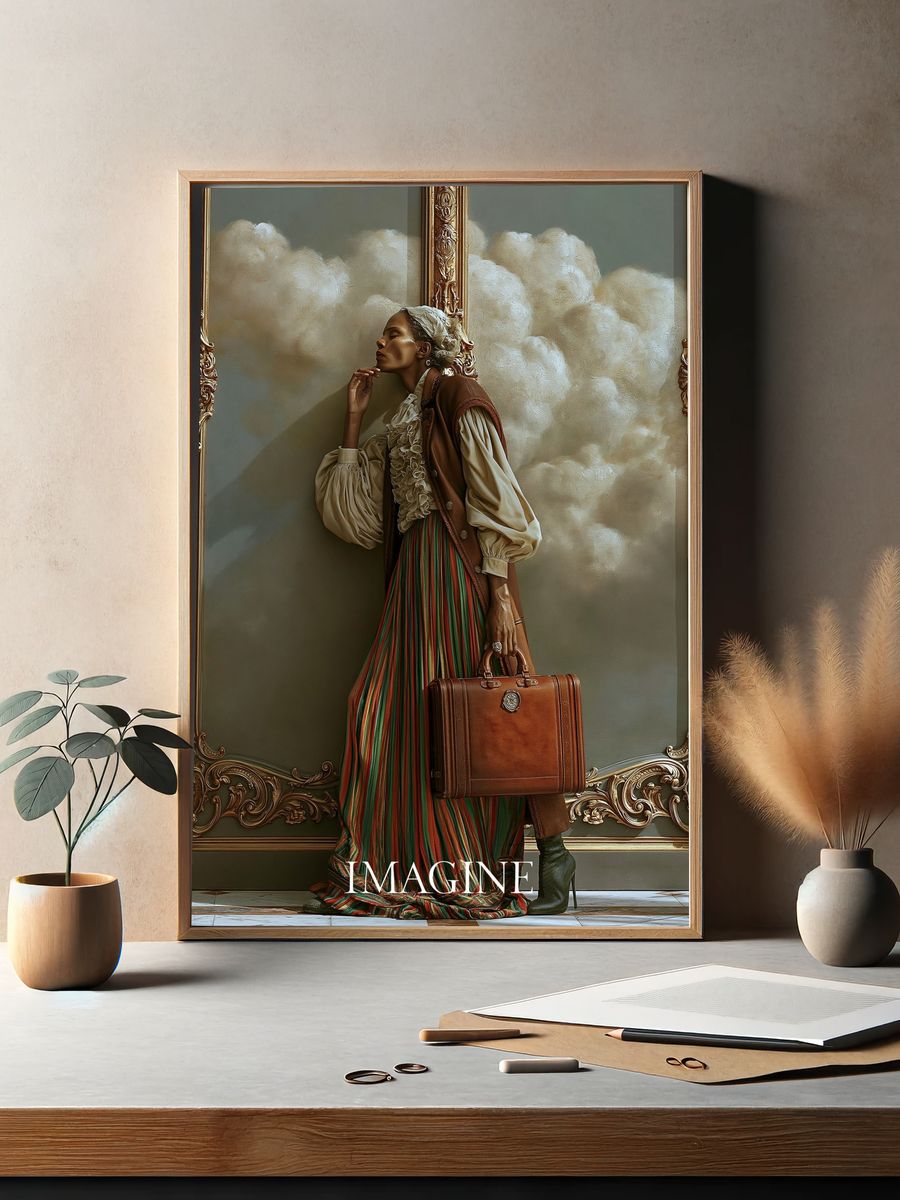Fashion Portrait Cloudscape Poster. — room view 2