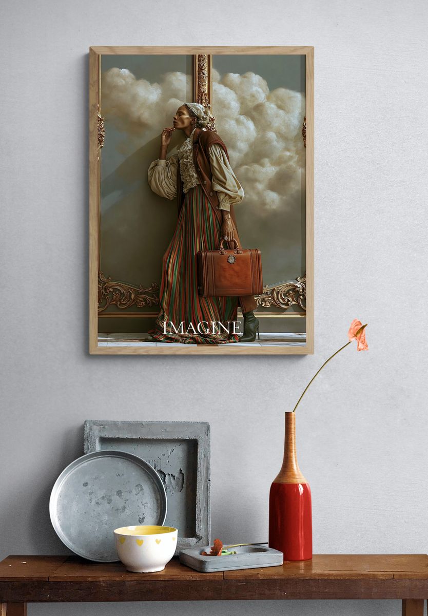 Fashion Portrait Cloudscape Poster. — room view 3