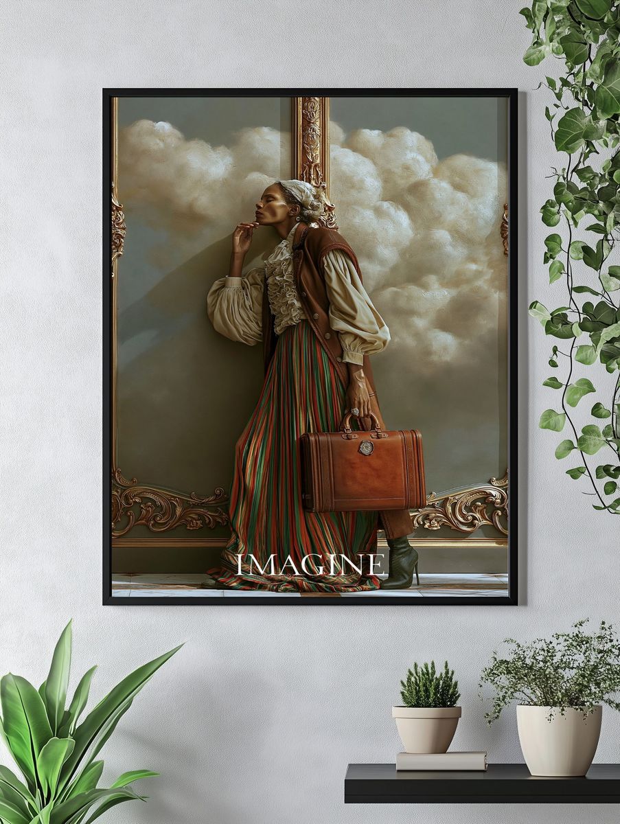 Fashion Portrait Cloudscape Poster. — room view 4