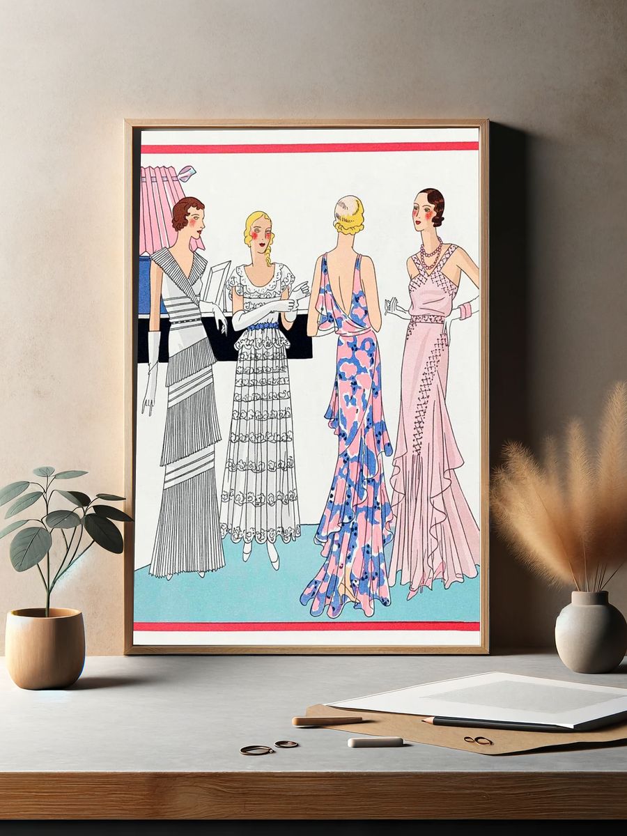 Four women interior (1931) fashion. — room view 2