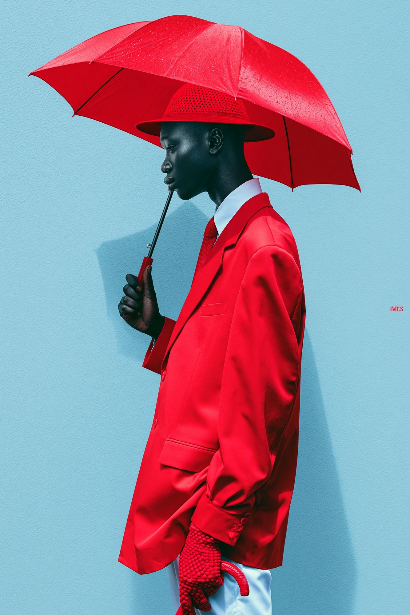 Red Fashion Portrait Poster. poster detail