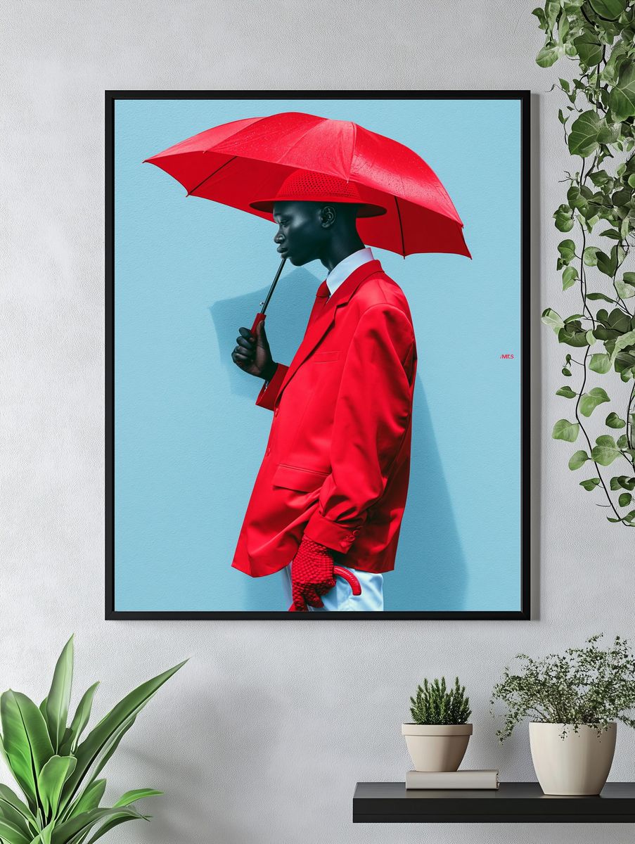Red Fashion Portrait Poster. — room view 4