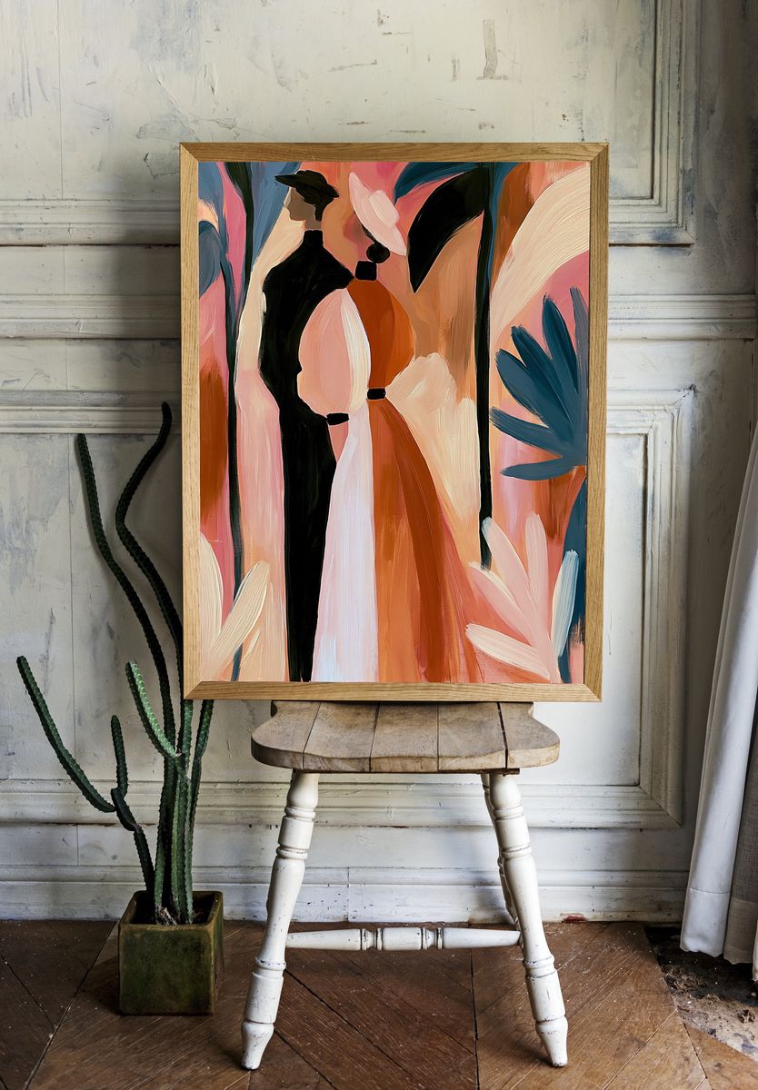 Abstract Fashion Silhouette Poster. — room view 1