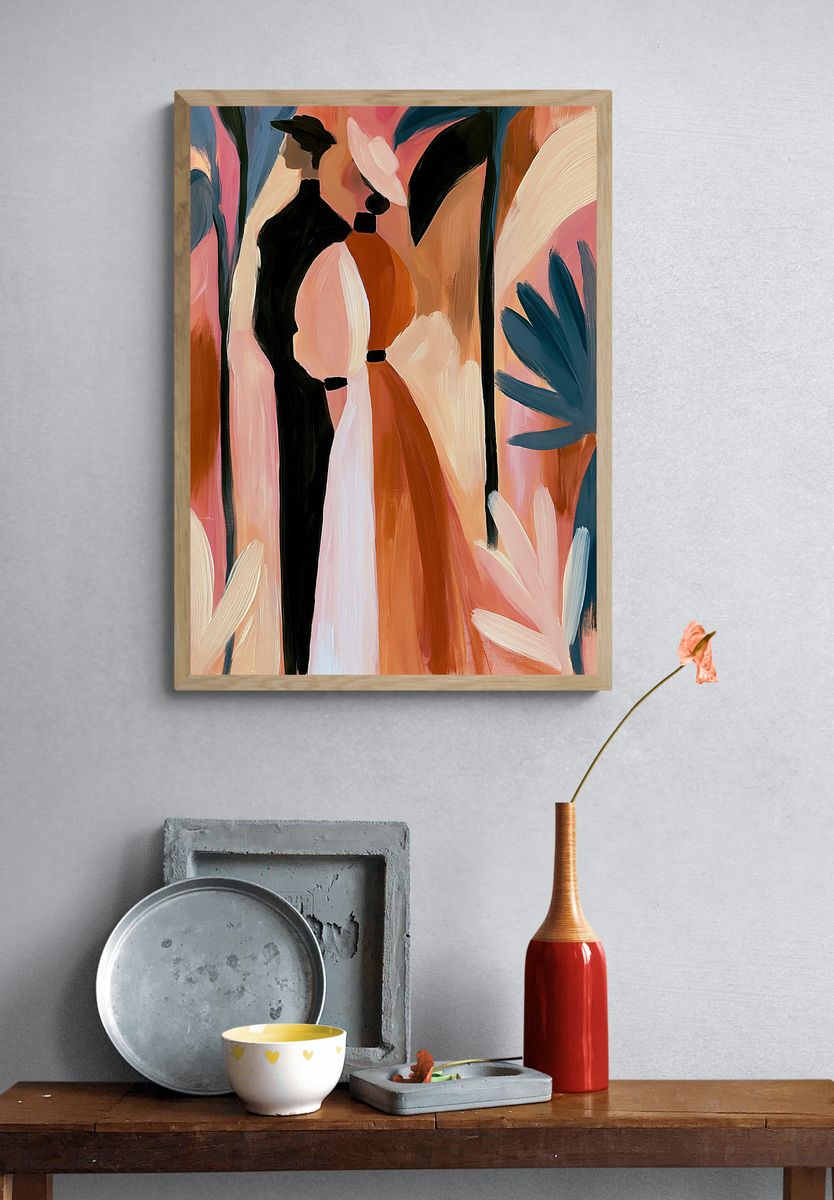 Abstract Fashion Silhouette Poster. — room view 3