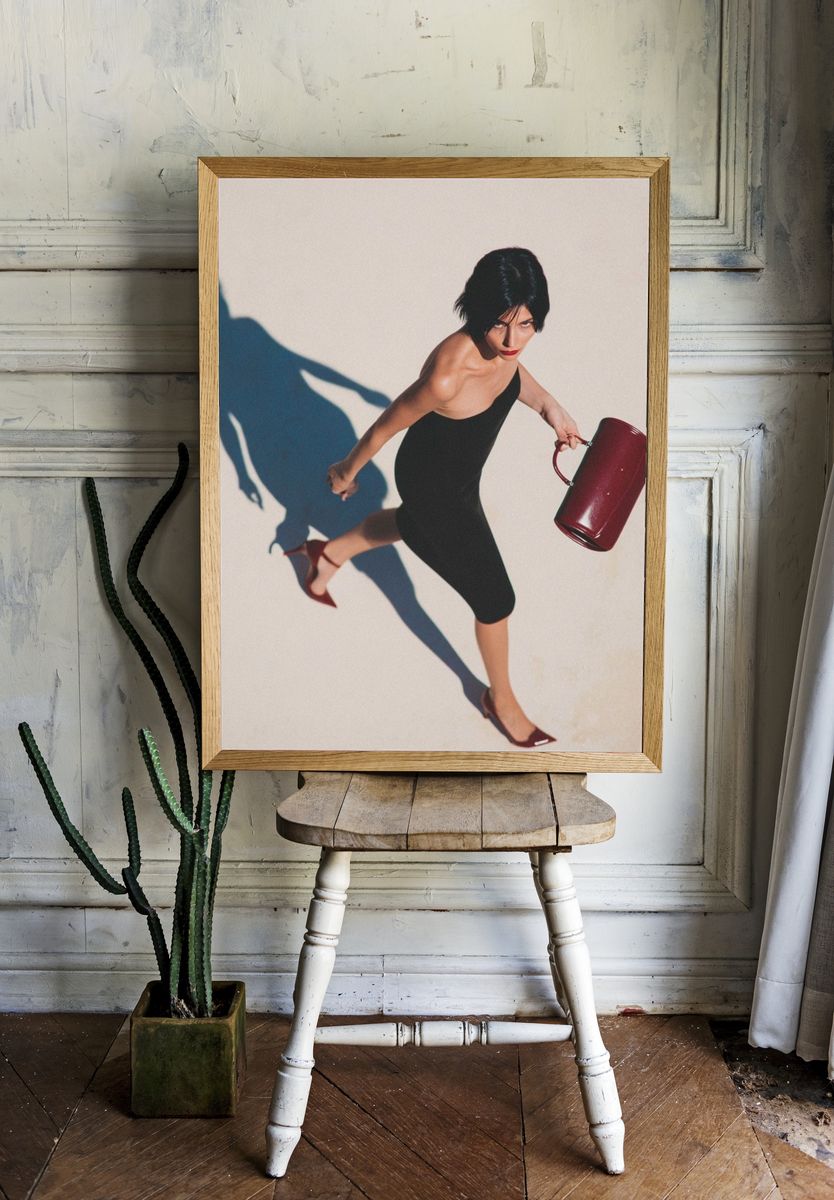 Fashion Shadow Portrait Poster. — room view 1