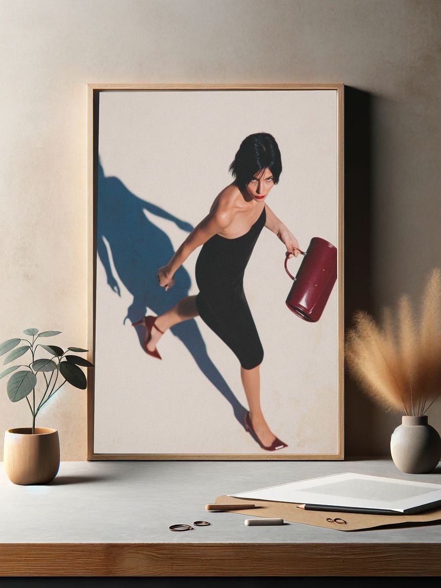 Fashion Shadow Portrait Poster. — room view 2