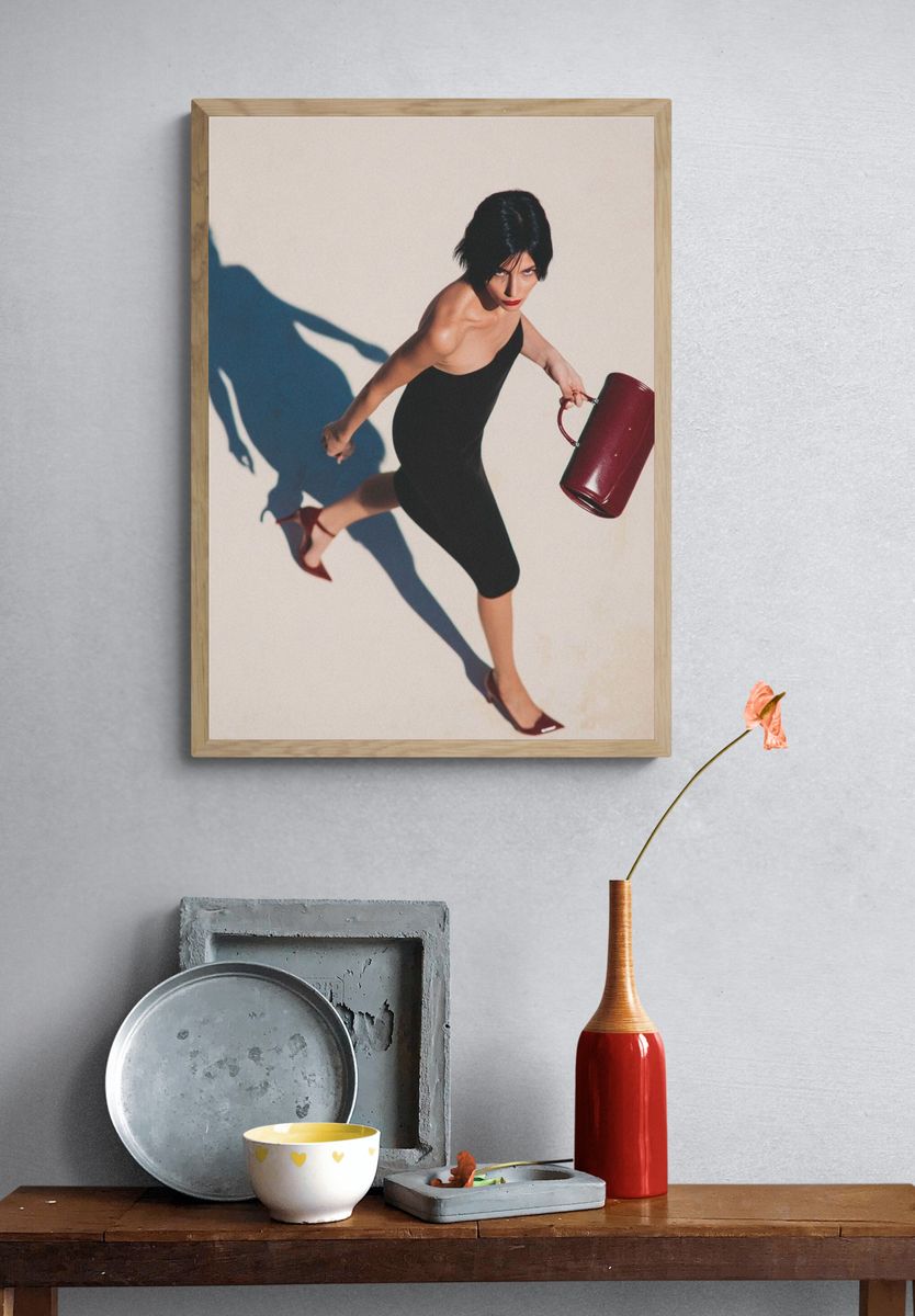 Fashion Shadow Portrait Poster. — room view 3