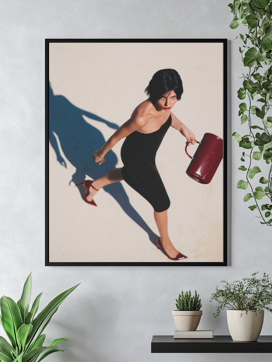 Fashion Shadow Portrait Poster. — room view 4