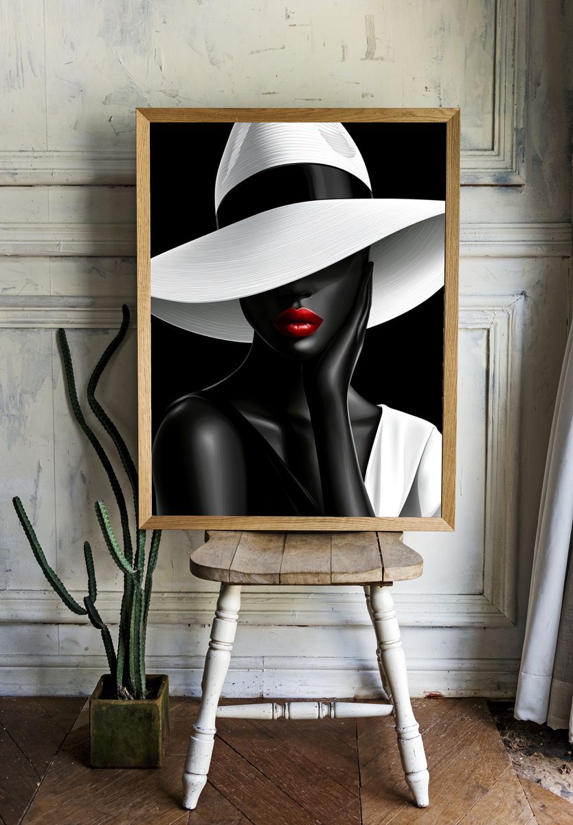 Elegant Fashion Portrait Poster. — room view 1