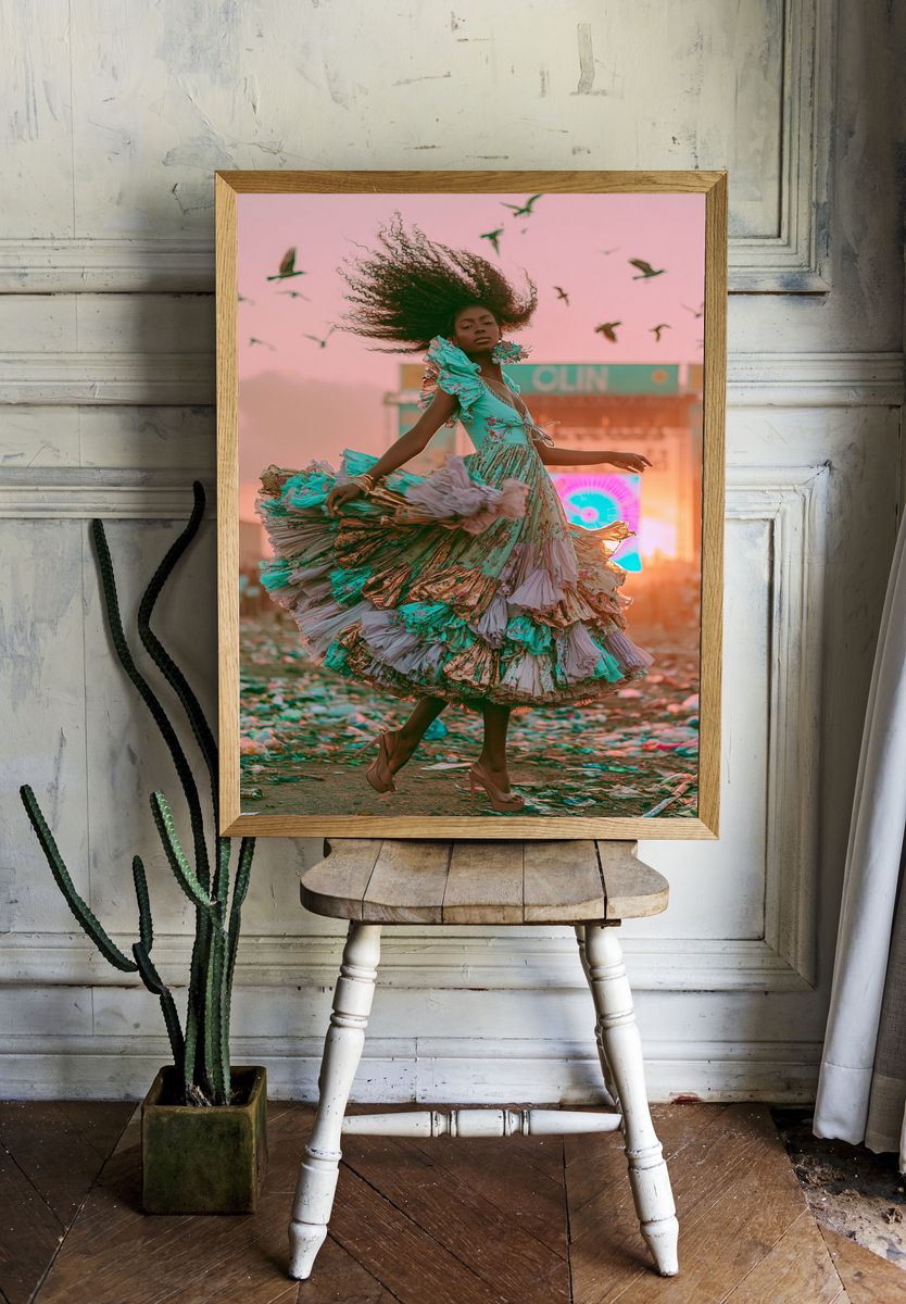 Fashion Runway Portrait Poster. — room view 1