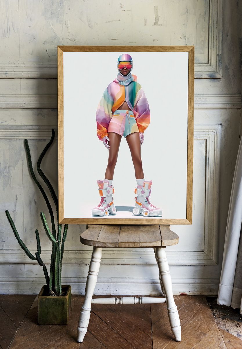 Pastel Futurist Fashion Poster room preview