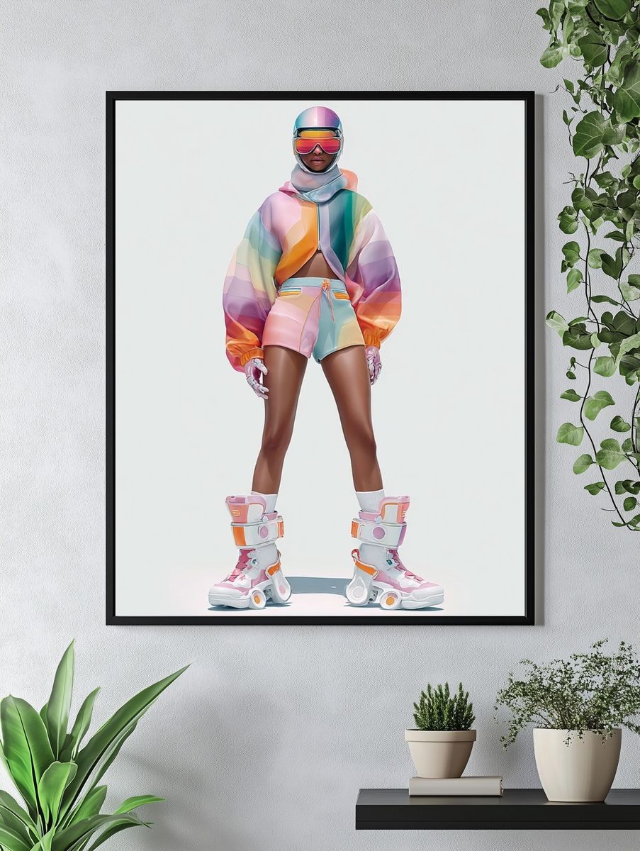 Pastel Futurist Fashion Poster. — room view 4