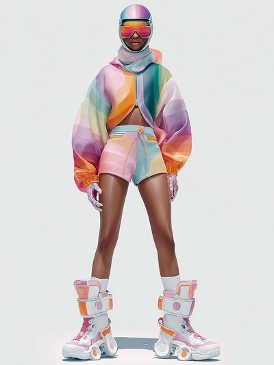 Pastel Futurist Fashion Poster