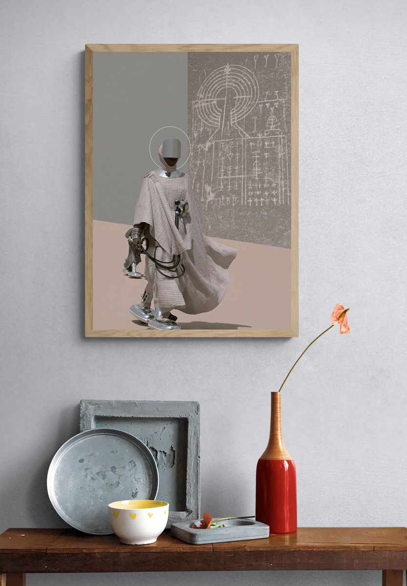 Futurist Fashion Figure Poster. — room view 3